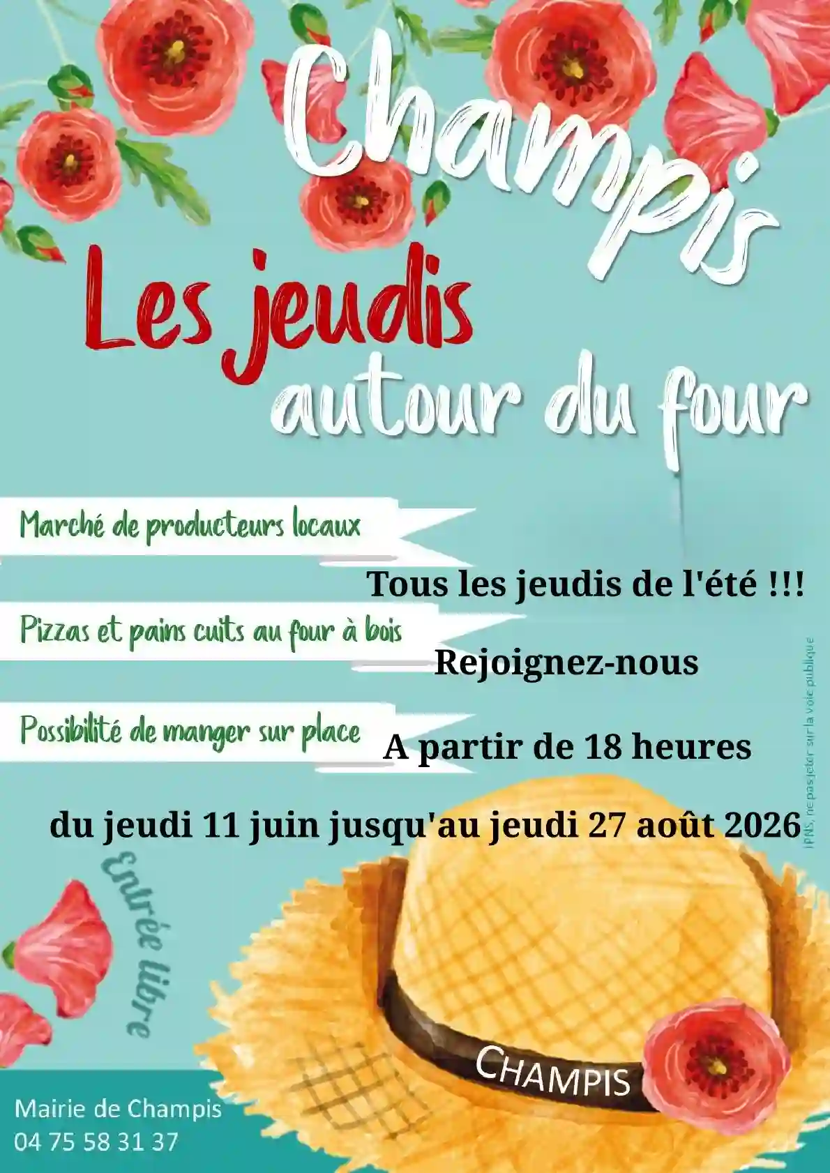 Evènement les jeudis autour du four à Champis en 2026